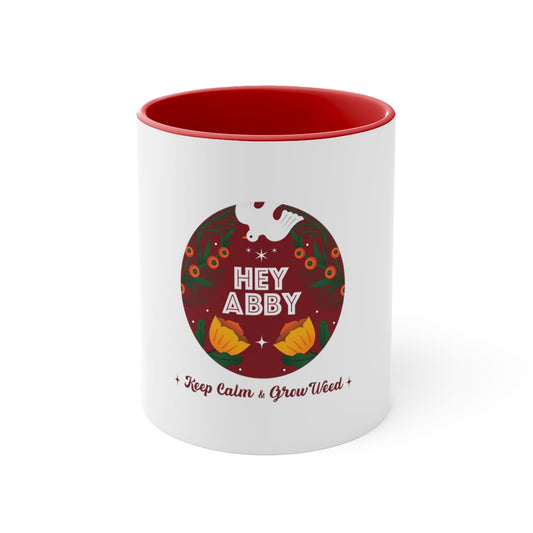 Hey abby two-tone mug red